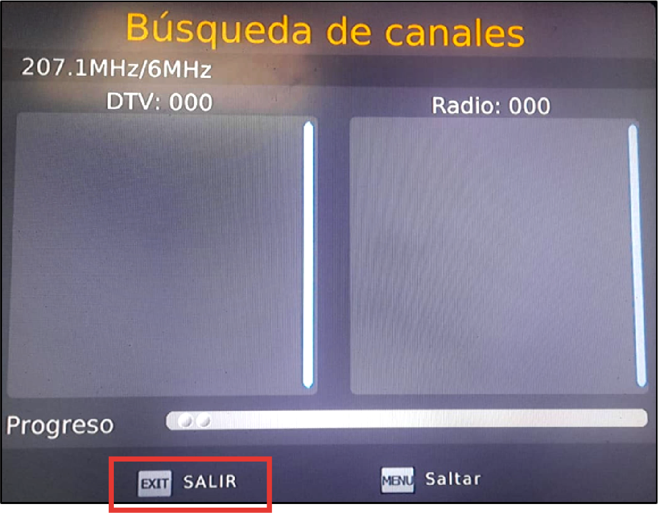 Deco Cable Visión Perú - Menú Búsqueda de Canales